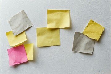 yellow post it note on white background, post-it note and smile, A small yellow post-it note, A small yellow post-it is stuck on the refrigerator