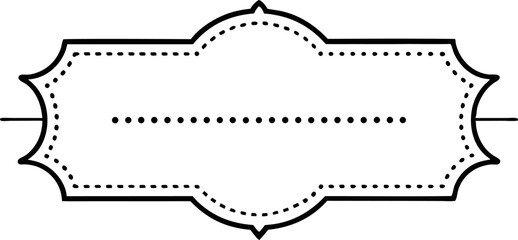 Classic Line And Dot Border Design Silhouette Vector