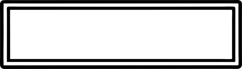Obraz premium Thin Rectangle Simple Border Design Silhouette Vector