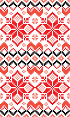 Fototapeta premium Pixel-inspired fabric modern tech with style. Clean lines and bold colors make them perfect for everything from trendy clothing to unique home decor, adding a vibrant, Digital Touch.