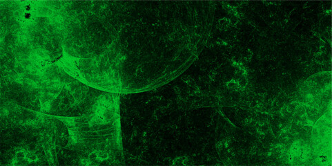 Abstract vibrant, digital texture featuring luminous green energy patterns over a dark background. Swirling nebula-like formations and subtle, ghostly circular structures reminiscent of sci-fi plasma 