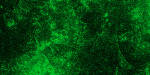 Abstract vibrant, digital texture featuring luminous green energy patterns over a dark background. Swirling nebula-like formations and subtle, ghostly circular structures reminiscent of sci-fi plasma 