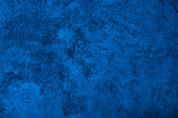 Old wall pattern texture cement blue dark abstract  blue color design are light with black gradient background.