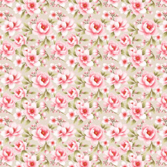 Lovely and Beautiful Spring Flowers Pattern for Fabric, Wallpaper, and More