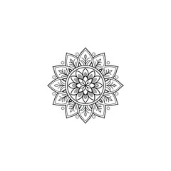 Circular pattern in the form of a mandala. Henna tatoo mandala. Mehndi style. Decorative pattern in oriental style. Coloring book page.
