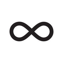 Infinity icon vector isolated on white background