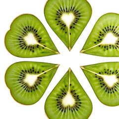 Fototapeta premium kiwi slices background