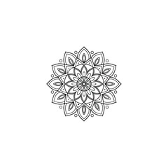 Circular pattern in the form of a mandala. Henna tatoo mandala. Mehndi style. Decorative pattern in oriental style. Coloring book page.
