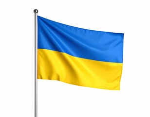 白背景にウクライナの国旗