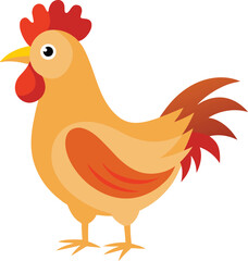 Hen and Chicken, Hen illustration isolated on transparent background, vector illustration of Hen
