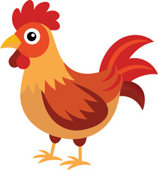 Hen and Chicken, Hen illustration isolated on transparent background, vector illustration of Hen