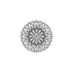 Circular pattern in the form of a mandala. Henna tatoo mandala. Mehndi style. Decorative pattern in oriental style. Coloring book page.

