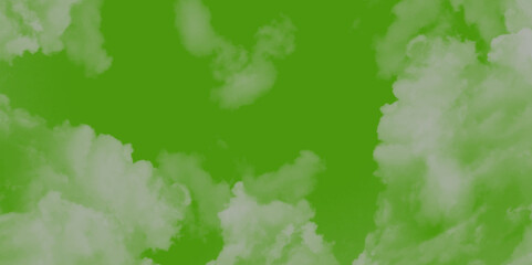 Beautiful cirrus clouds on green sky on a sunny day background texture. Good for Atmosphere Creation. White cloudiness, mist or smog overlay backgrounds. Wide sky and clouds dark tone