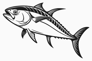 piatinum ogon fish sihouette black vector