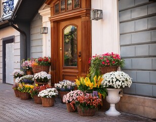 Fototapeta premium entrance flower shop