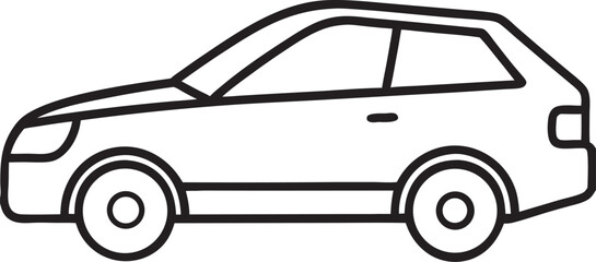 Simple car outline vehicle automobile