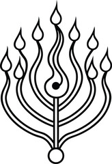 Stylized Flame with Central Core