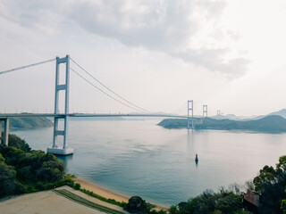 Kurushima kaikyo bridge in ehime, Japan