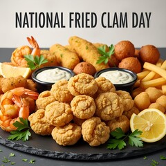 Celebrate National Fried Clam Day with a Delicious Platter of Fried Seafood Delights to Satisfy Your Cravings