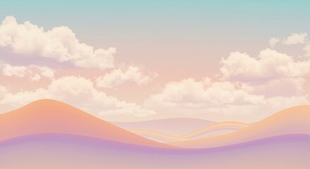 landscape with mountains and clouds