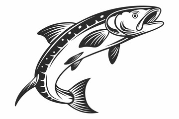 kawarimono fish sihouette black vector