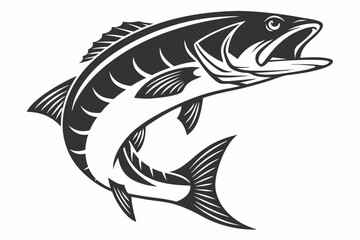 kawarimono fish sihouette black vector