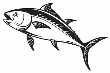 kawarimono fish sihouette black vector