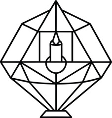 Hanging Geometric Lantern Shape