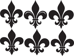 Fleur de lis design element silhouette vector illustration © RR Design