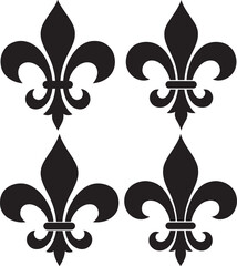 Decorative fleur de lis silhouette vector illustration © RR Design