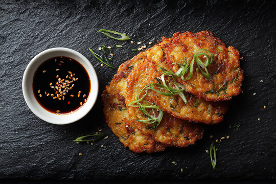 Crispy Korean Jeon Pancakes with Dipping Sauce