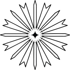 Obraz premium Starburst Firework Vector Outline