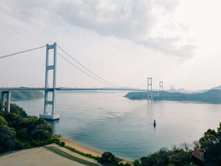 Kurushima kaikyo bridge in ehime, Japan