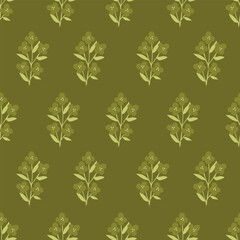 Tropical flower pattern seamless, silhouette of blooming, hand drawn botanical, Floral leaf for spring and Summer time, natural ornaments for textile, fabric, wallpaper, background design.
