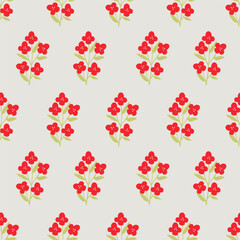 Obraz premium Tropical flower pattern seamless, silhouette of blooming, hand drawn botanical, Floral leaf for spring and Summer time, natural ornaments for textile, fabric, wallpaper, background design. 