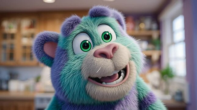A 3d cute Cartoon furry character generative ai