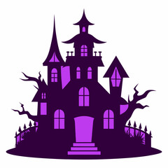 halloween castle vector