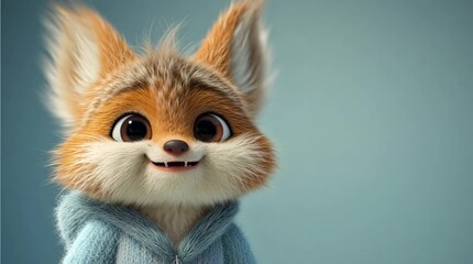 A 3d cute Cartoon furry character generative ai