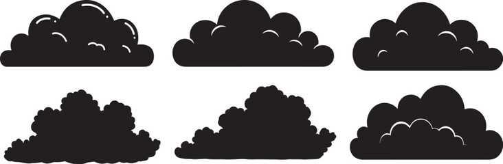 Simple cloud silhouette vector illustration