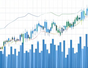 Stock market investment trading graph growth