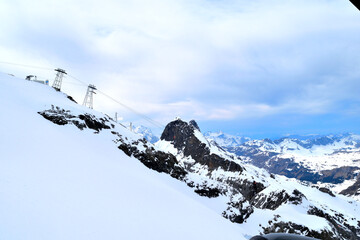 Titlis Mountain With Snow And
