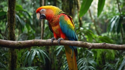 Obraz premium red and yellow macaw