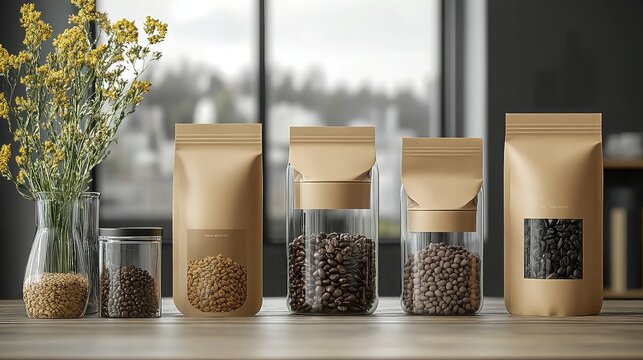 Streamlined Product Packaging - Streamlined product packaging design with clean, simple shapes and clear labeling that conveys sophistication and efficiency in every detail.