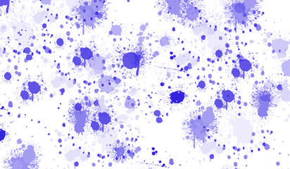 Blue water drops splash on abstract blue and white background with watercolor texture and colorful liquid design
