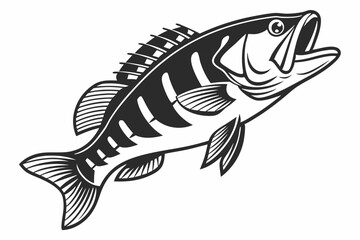 fish silhoette black vector