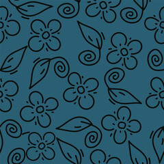 vintage floral seamless pattern. Rich with nostalgia and classic elegance, this pattern evokes the charm of a bygone era for print and textile