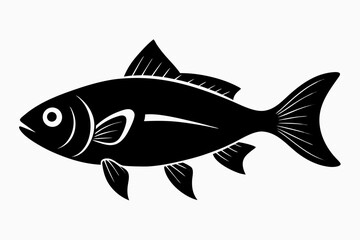 fish sihouette black vector