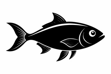 fish sihouette black vector