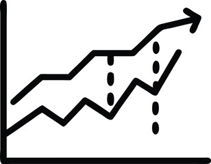 Minimalist Chart Line Rising