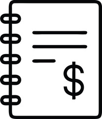 Obraz premium Budget Planning Notebook Icon